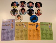Lot de 9 Pog + 1 Kini + 5 Fiches Panini Foot Caps 96