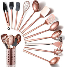 Copper Kitchen Utensils Set,13 Pieces Stainless Steel Cooking Utensils Set with