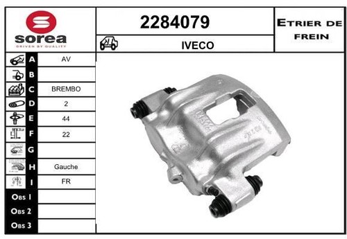 étrier frein iveco daily - Étrier,