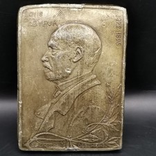 MEDAILLE PLAQUE PLOMB 11*8cm 409g LOUIS PASTEUR HEMOGLOBINE DESCHIENS / TORDUE