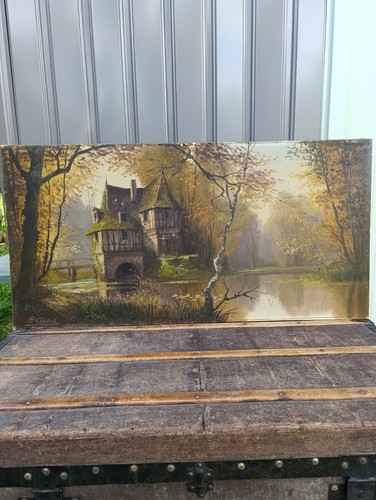 Ancienne peinture signé - , r