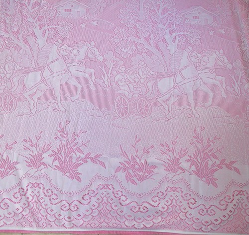 Grand rideaux blanc vintage - blanc,