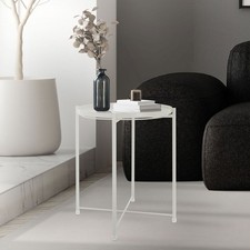 Table d'appoint ronde blanc