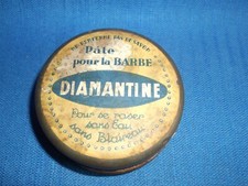 anciennepetite  boite en tôle  pâte pour la barbe diamantine -rasage