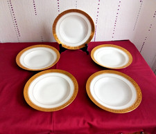 5 assiettes creuses porcelaine