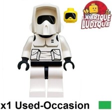 Lego Figurine Minifig Star Wars Imperial Scout Trooper pilote head yellow sw0005