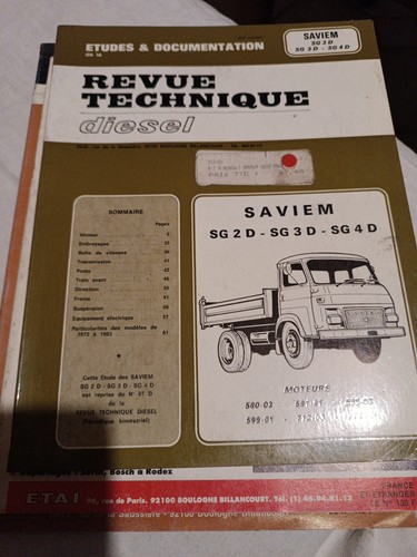Revue technique diesel - diesel, saviem