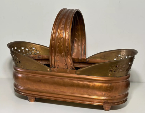 Jardinière cuivre avec - jardinière,