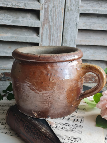 Ancien pot lait - pot, creme