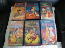 LOT 6 K7 VIDEO WALT DISNEY état neuf