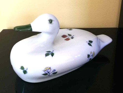 Canard porcelaine remita peint - canard,