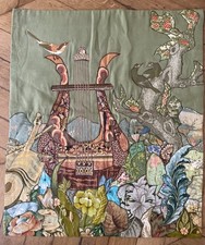 Tenture  Patchwork  Murale / Artiste Élyane Pérel Des Années 80 : La Lyre