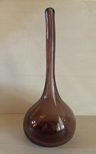 Sculpture bouteille Folle 28 cm Claude Morin Dieulefit verre soufflé violine