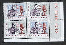 Bloc 4 VIGNETTES "Général DE GAULLE - 60 ans Appel 18 Juin 1940  / WWII" 2000