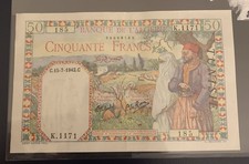Billet 50 francs 1942 banque