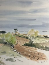 LITHOGRAPHIE ORIGINALE DE FRANCK SORDOT ( 1946~2020) . STYLE YVES BRAYER