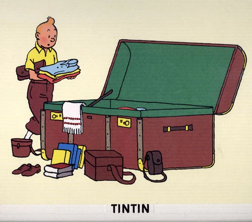 Tintin rare blue - tintin, "blue