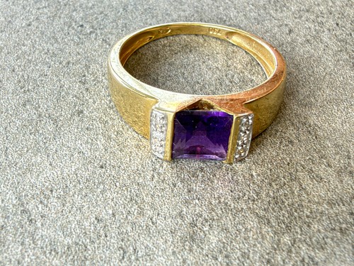 Bague carats améthyste - or,