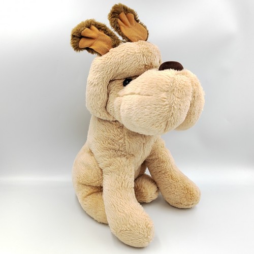 Ancienne peluche chien - , beige