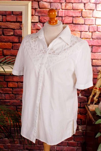 Blouse vintage blanche - blouse,