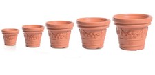 Ø30-57cm Pot de Fleurs Résistant au Gel Bac à Fleurs Rond en Plastique Decora