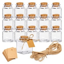Lot de 15 mini bocaux carrés