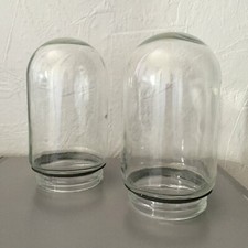 1 UN GLOBE OBUS VERRE SOUFFLÉ COL DE CYGNE LAMPE DE COUR ATELIER VINTAGE DESIGN