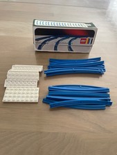 Lego 1 x curved track box / 1 boite de rail courbes avec traverses 4,5 v ref 151