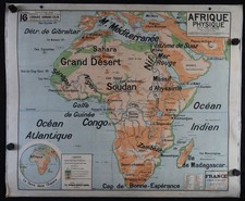 AFRIQUE Affiche carte scolaire