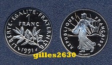 FDC : Superbe 1 franc semeuse 1991 neuve de coffret BE