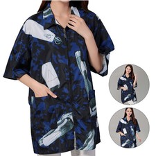  1PC coiffeur styliste smocks de coiffeur à manches courtes vêtements de travail