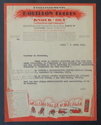 Facture 1930 bouillon freres - facture,