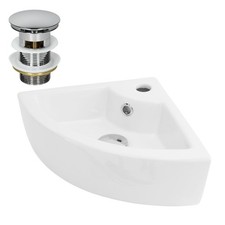 Lavabo d'angle blanc
