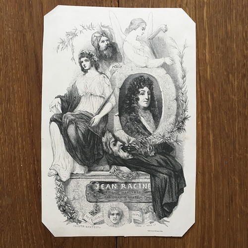 Gravure portrait jean racine - jean,