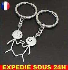 ✅ 2 Pcs Porte Clé Coeur