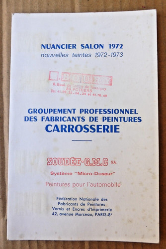 Nuancier peinture voiture - nuancier,