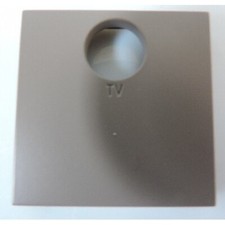 Enjoliveur de finition marron greige pour prise TV coaxiale simple NIKO 104-691