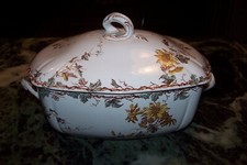 Ancienne Soupière Keller & Guerin Lunéville Modèle Passiflore