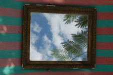  Miroir Ancien en Bois Sculpté et platre ------//A4//