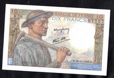 Un billet de 10 Francs Mineur