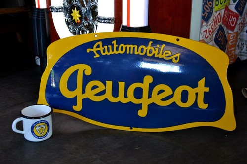 Plaque émaillée peugeot - plaque,
