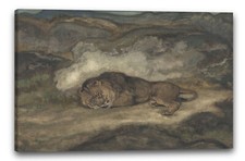 Toile/Cadres Antoine-Louis Barye - Lion dormant