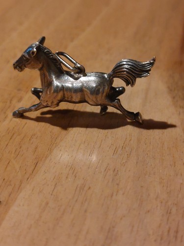 Pendentif argent massif cheval
