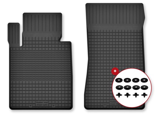 Tapis avant caoutchouc - , bac