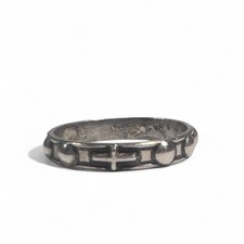 Bague Dizainier en Argent Poinçon 925 Orfèvre Anneau Prière Religion Taille 64