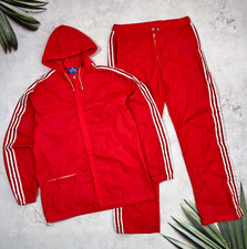 Survêtement Adidas Ventex vintage années 80 France rayures rouges et blanches...