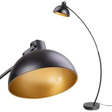 Lampadaire Arc Lampadaire Design Industriel Moderne Lampe en Métal E27 Noir Or