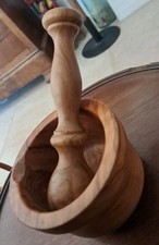 Mortier Ancien Avec Pilon Bois