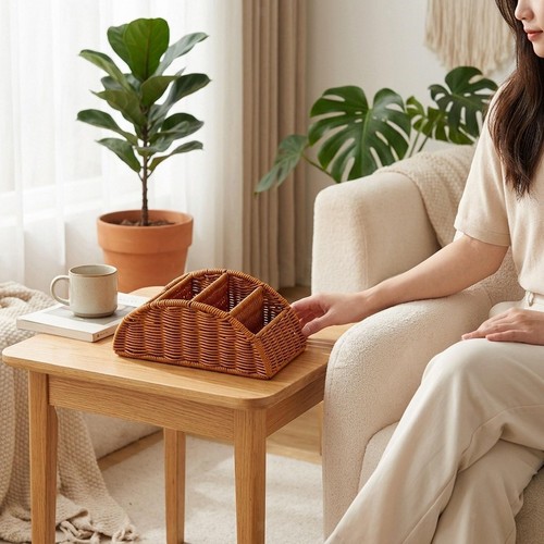 Panier bureau tressé - panier, de