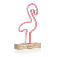 Smartwares LED Lampe de Table Fluo Flex Flamingo 3W Rose Câble USB Secteur Rétro